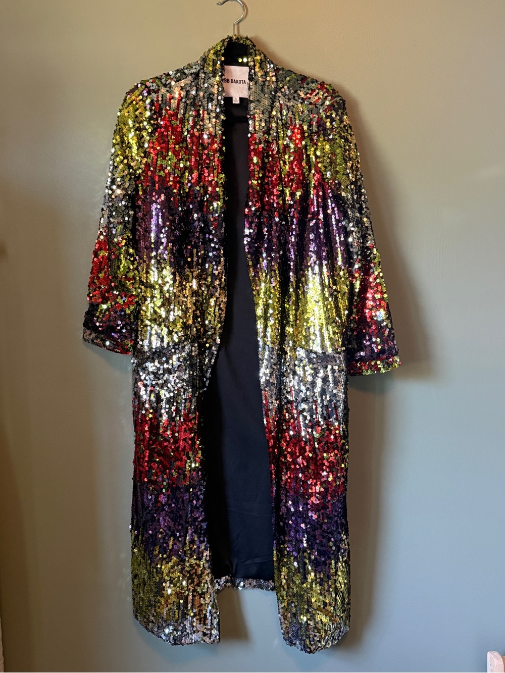 BB Dakota Dulcinea Sequined Duster Jacket - Size S